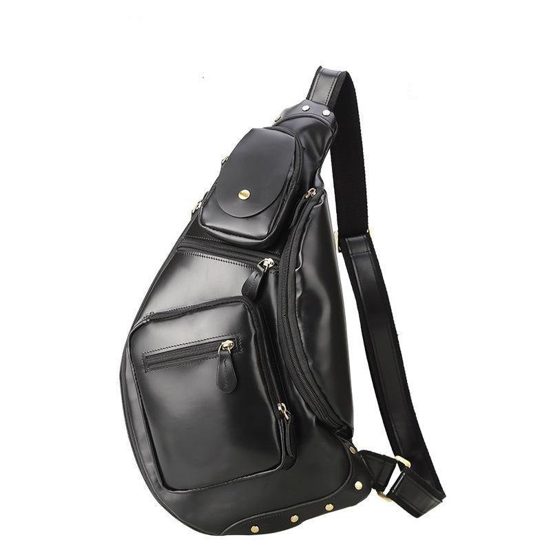 Mens Leather Crossbody Sling Bag Vintage - 图片 20