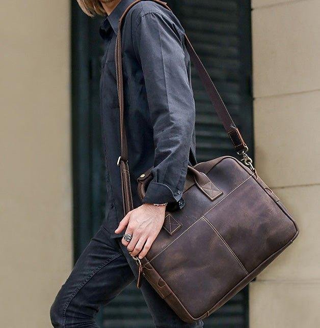 Woosir Leather Briefcase for Men 16 Inches Laptop Bag - 图片 3