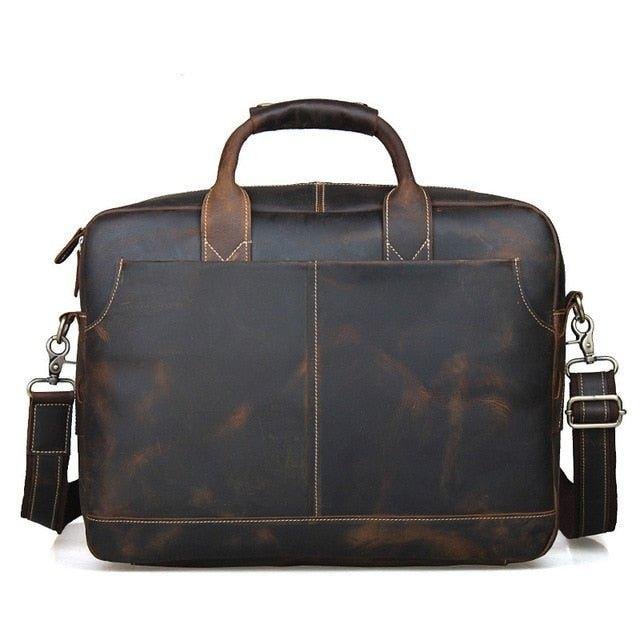 Woosir Leather Briefcase for Men 16 Inches Laptop Bag - 图片 9