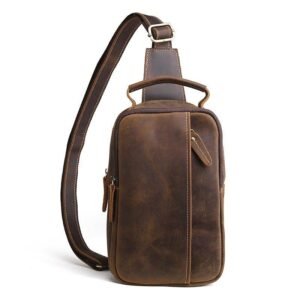 Leather Small Sling Bag for Men