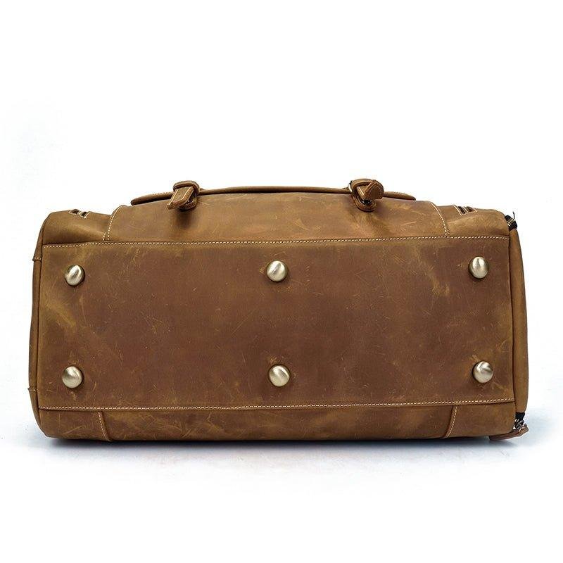 Men's Leather Duffel Bag 22 inch with Shoe Pocket - 图片 13