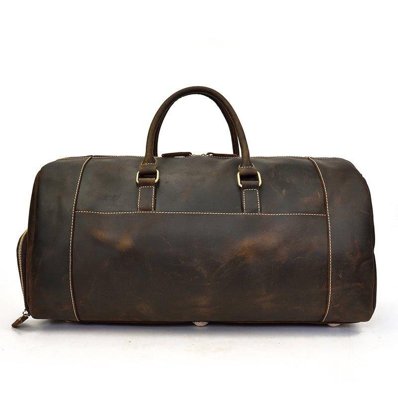 Men's Leather Duffel Bag 22 inch with Shoe Pocket - 图片 5