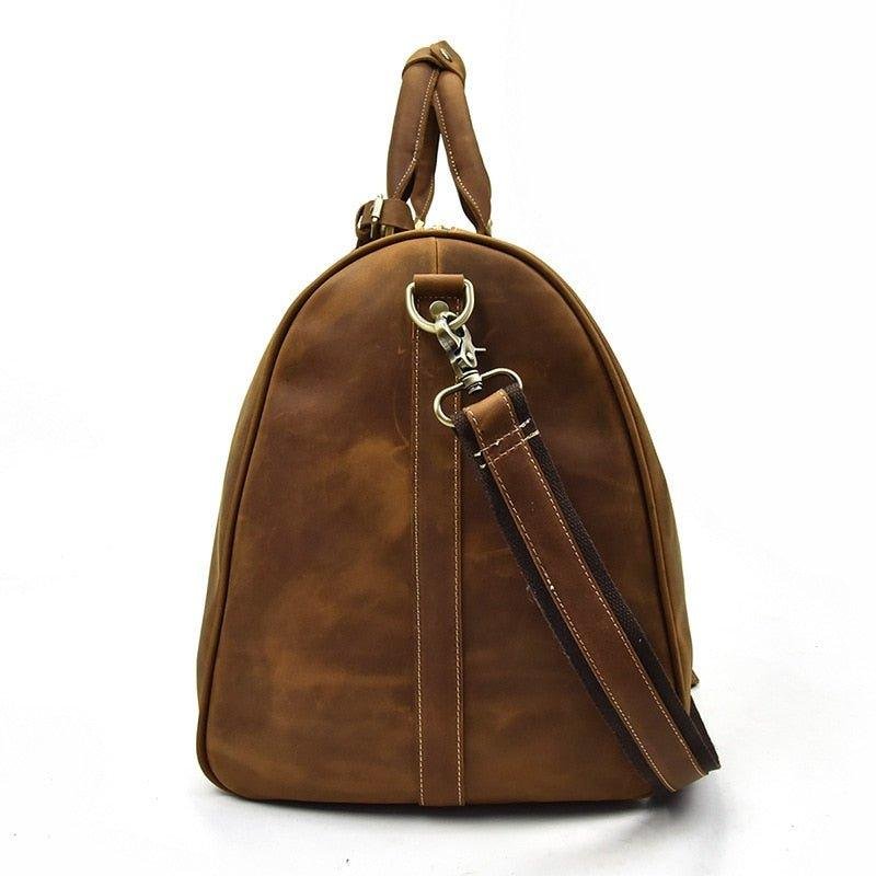 Men's Leather Duffel Bag 22 inch with Shoe Pocket - 图片 15