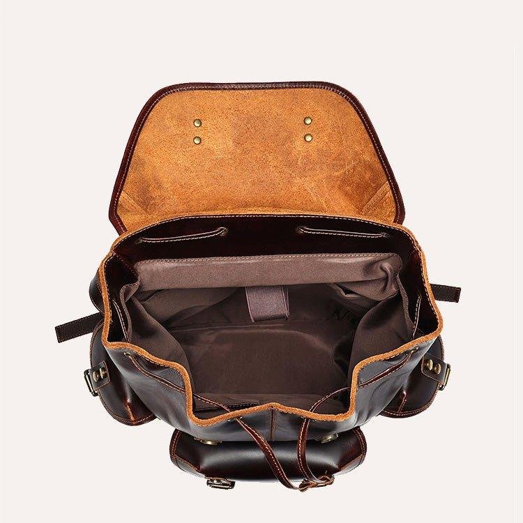 Woosir Men's Vintage Leather Backpack for 17 Inch Laptop - 图片 5