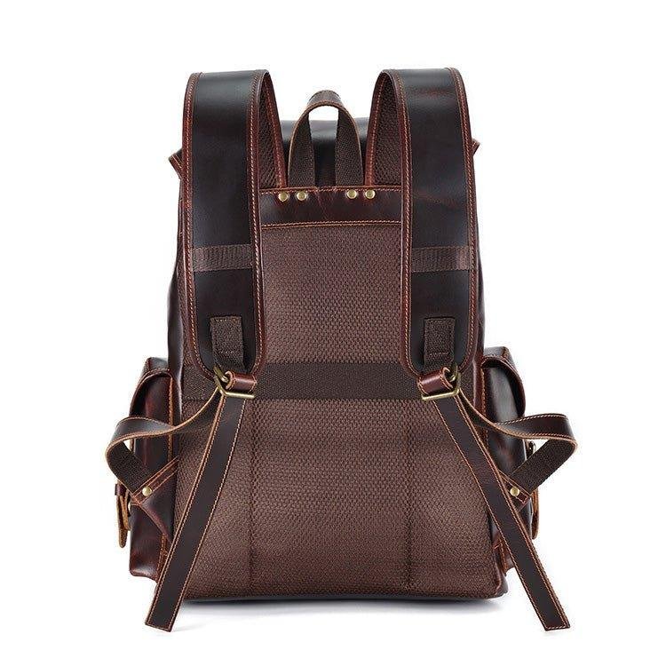 Woosir Men's Vintage Leather Backpack for 17 Inch Laptop - 图片 7
