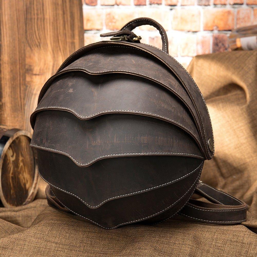 Pangolin Vintage Leather Backpack for Men - 图片 16
