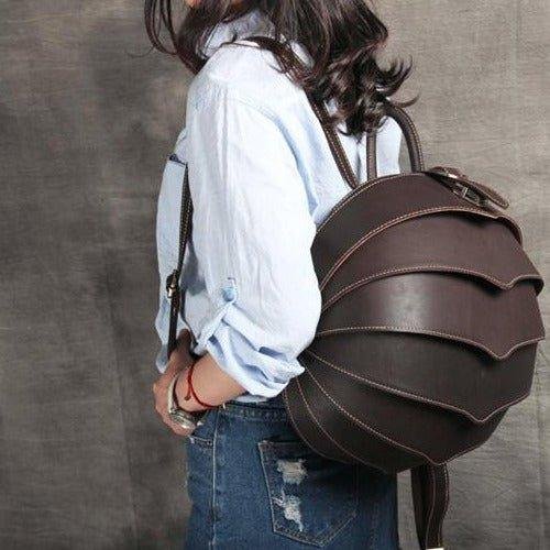 Pangolin Vintage Leather Backpack for Men - 图片 7