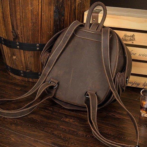Pangolin Vintage Leather Backpack for Men - 图片 12