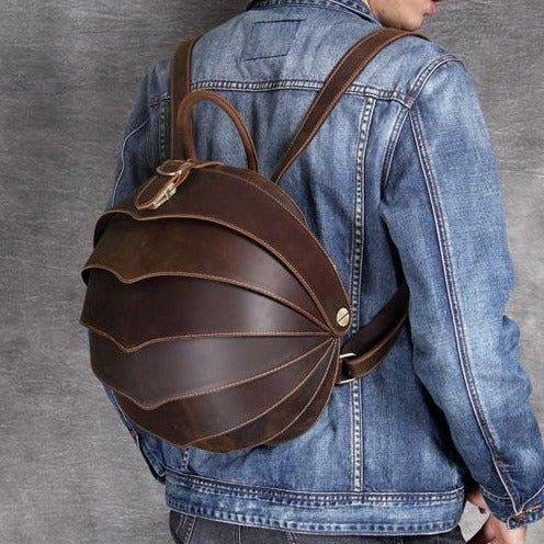 Pangolin Vintage Leather Backpack for Men - 图片 6
