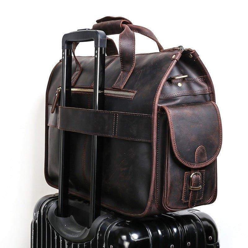 Woosir Vintage Handbag Mens Leather Briefcase - 图片 10