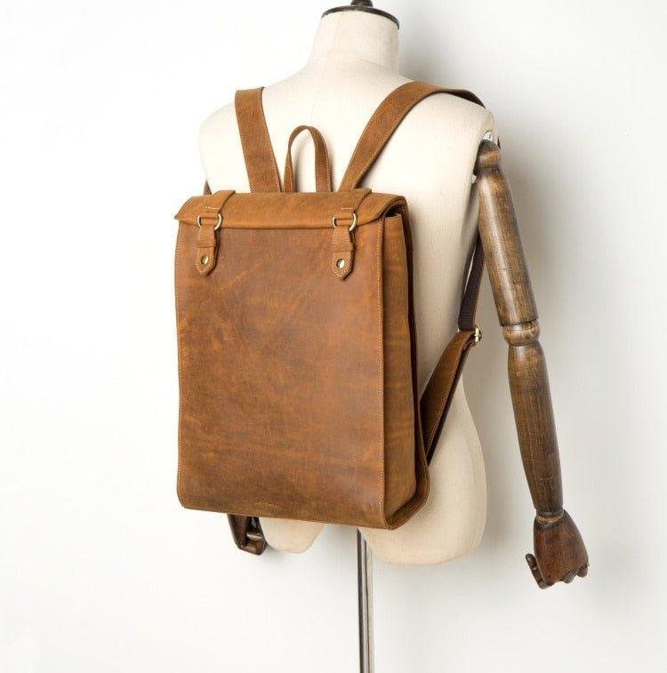 Mens Leather Backpack for Laptop - 图片 3