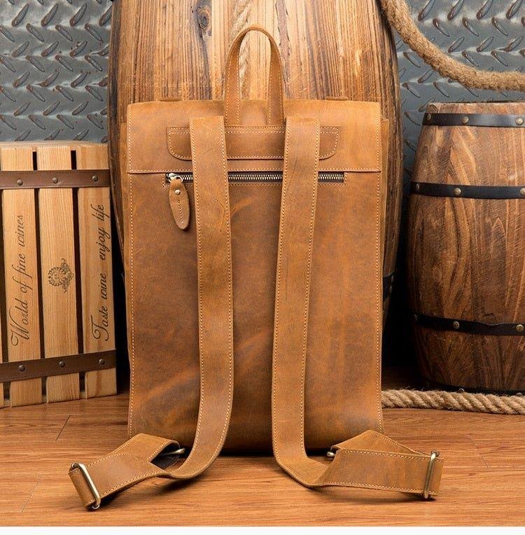 Mens Leather Backpack for Laptop - 图片 6