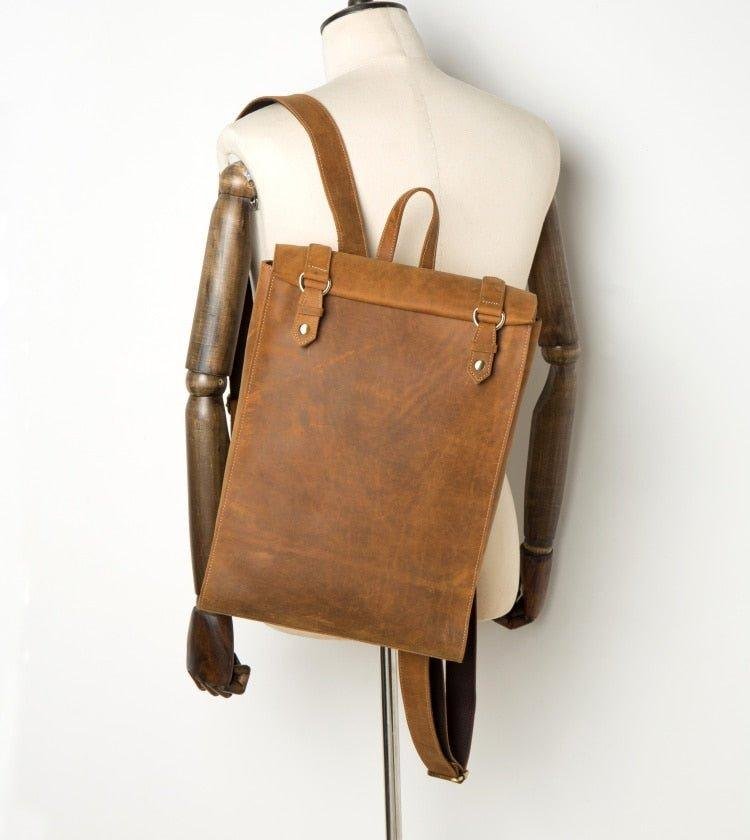 Mens Leather Backpack for Laptop - 图片 4