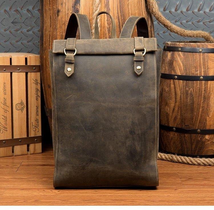Mens Leather Backpack for Laptop - 图片 13