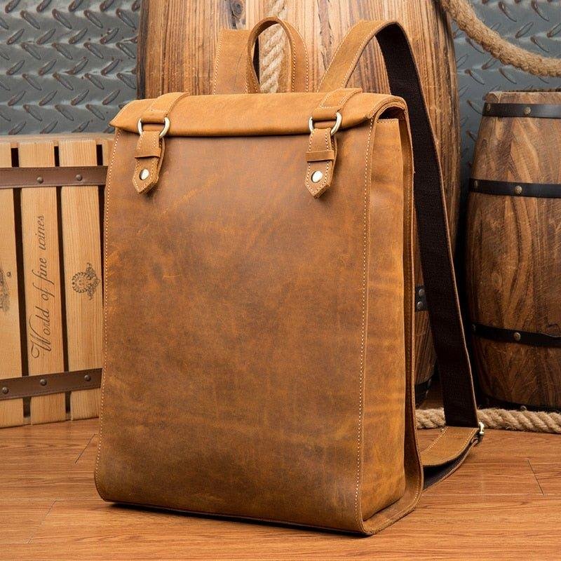Mens Leather Backpack for Laptop - 图片 9