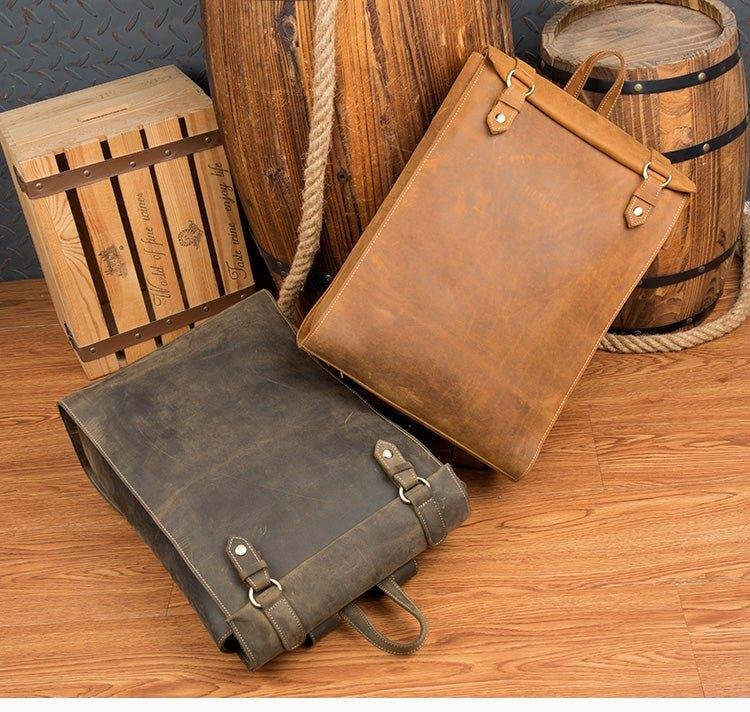 Mens Leather Backpack for Laptop - 图片 7