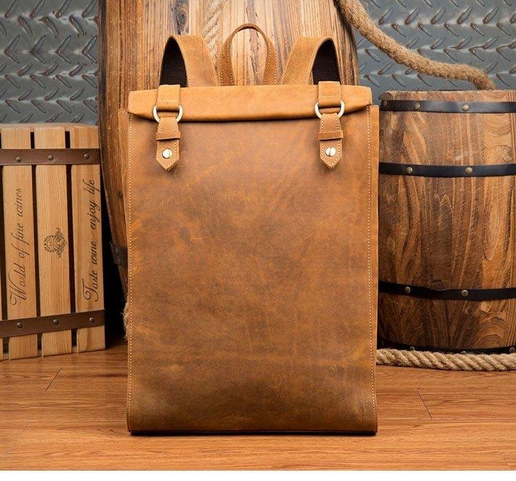 Mens Leather Backpack for Laptop - 图片 15
