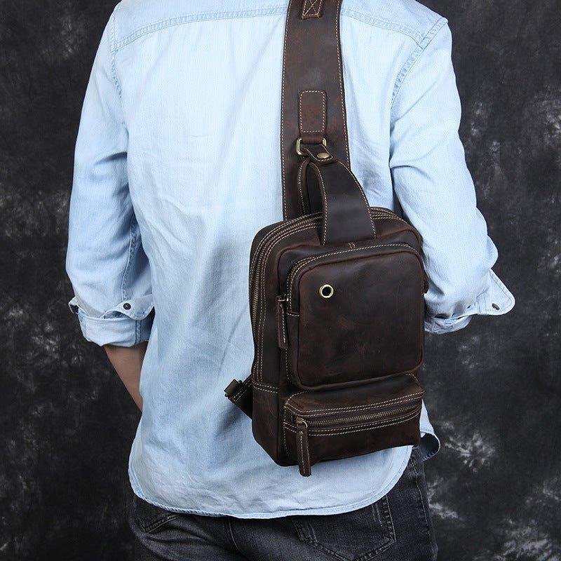 Mens Sling Bag for Mens in Leather - 图片 3