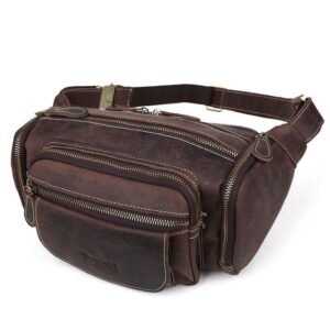 Woosir Vintage Leather Waist Bag for Men