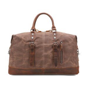 Large Waxed Canvas Weekender Duffle Bag Travel Mens