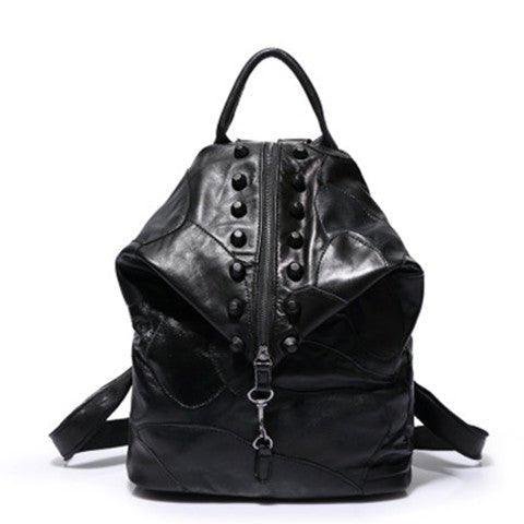 Woosir Womens Leather Backpack Rivet Decoration - 图片 7
